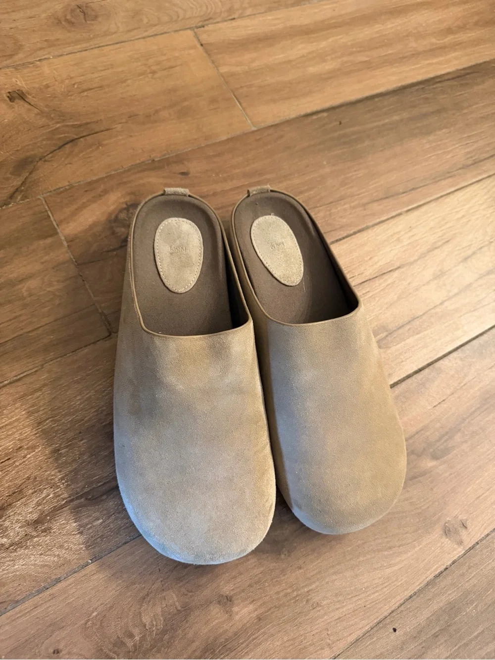 Men's KINCHI Casual Slip-On Mules in Tan Suede Size US 9.5